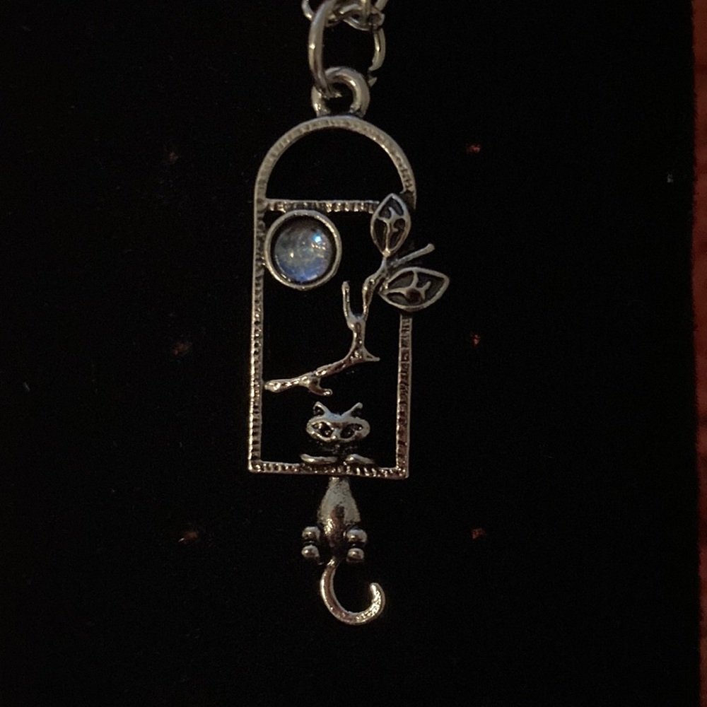 Cat on a Swing Necklace